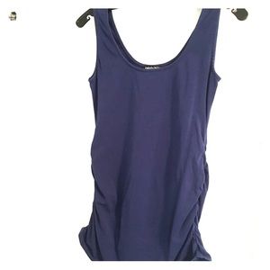 Navy fitted maternity tank top